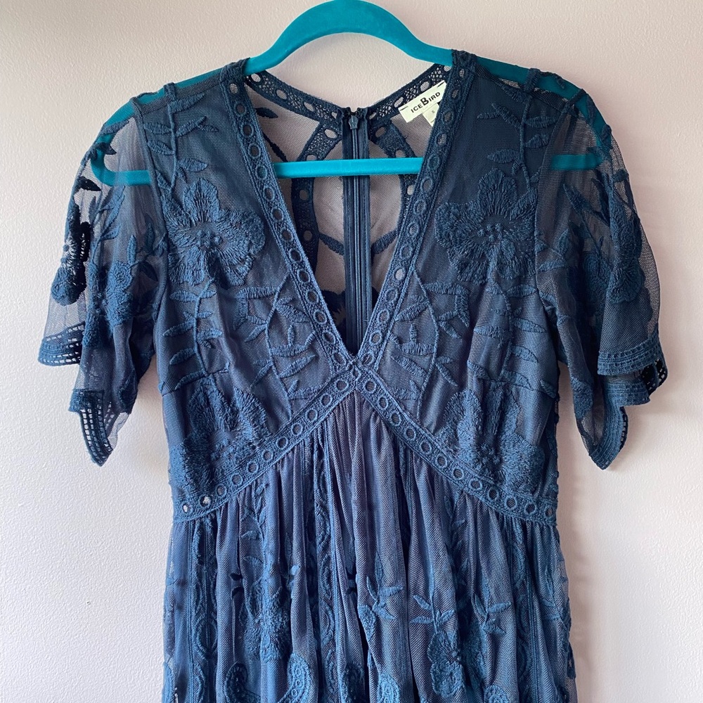 IceBird Navy Lace Maxi Dress Size Small